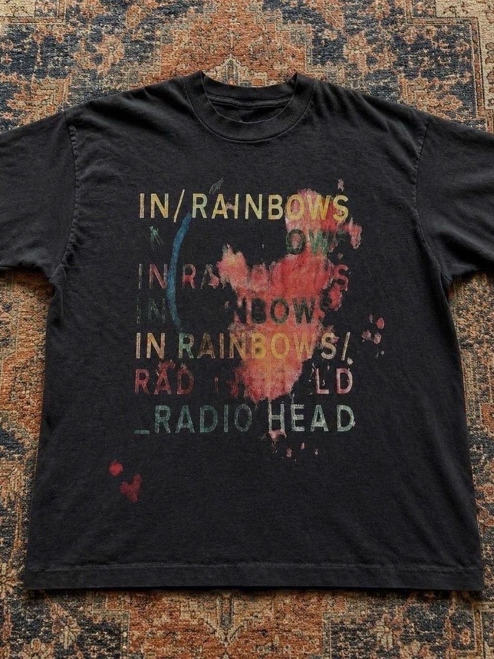 Black 'In Rainbows' Graphic Tee